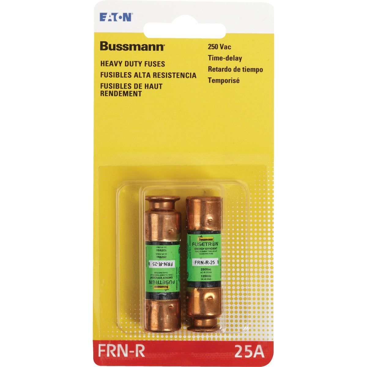 Bussmann 25A FRN-R Cartridge Heavy-Duty Time Delay Cartridge Fuse (2-Pack) Image 2