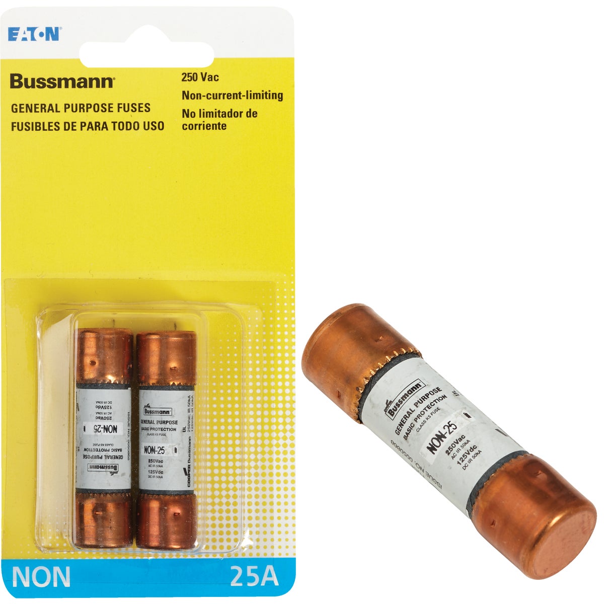Bussmann 25A NON Cartridge General Purpose Cartridge Fuse (2-Pack) Image 1