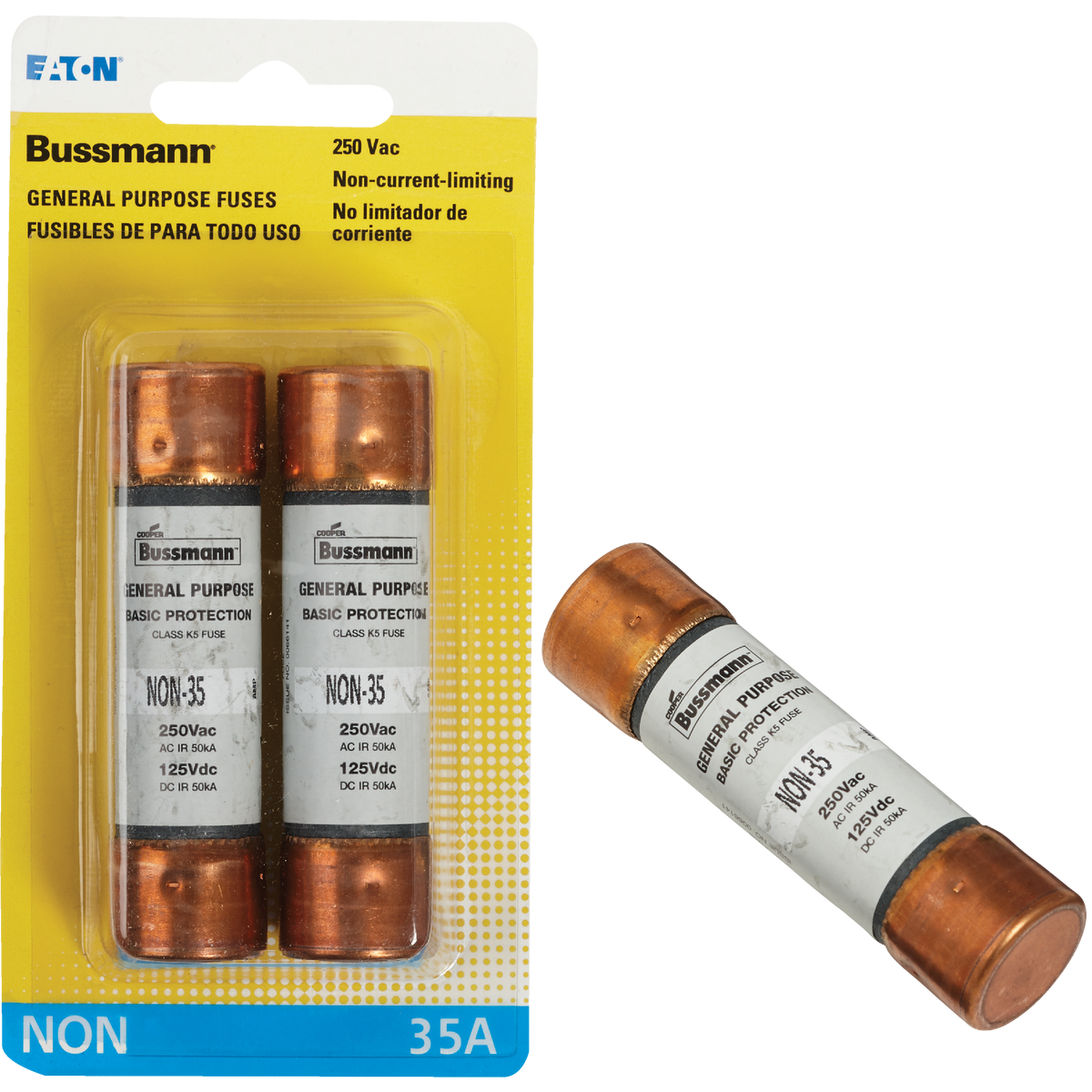 Bussmann 35A NON Cartridge General Purpose Cartridge Fuse (2-Pack) Image 1