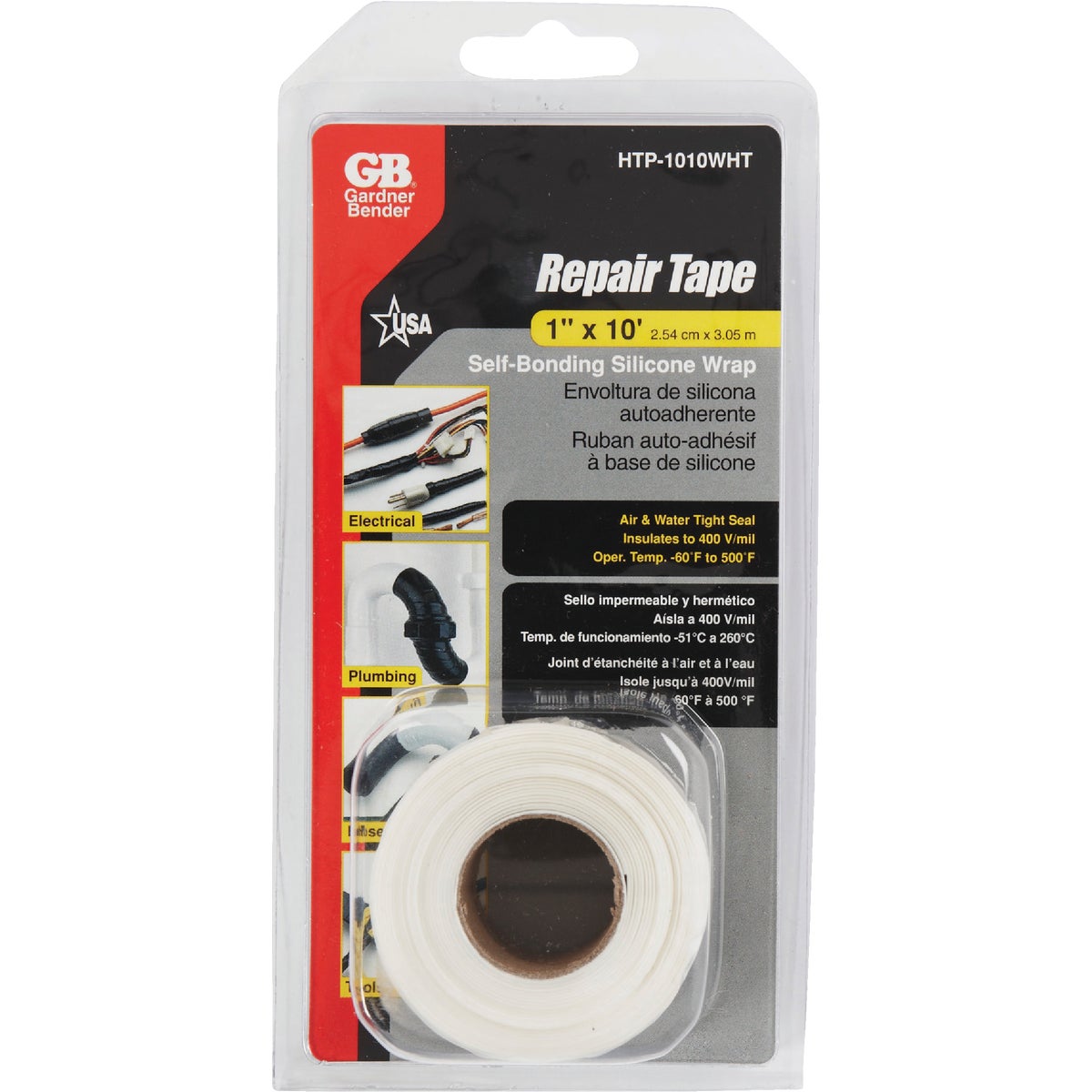 Gardner Bender White 1 In. x 10 Ft. Self-Bonding Silicone Wrap