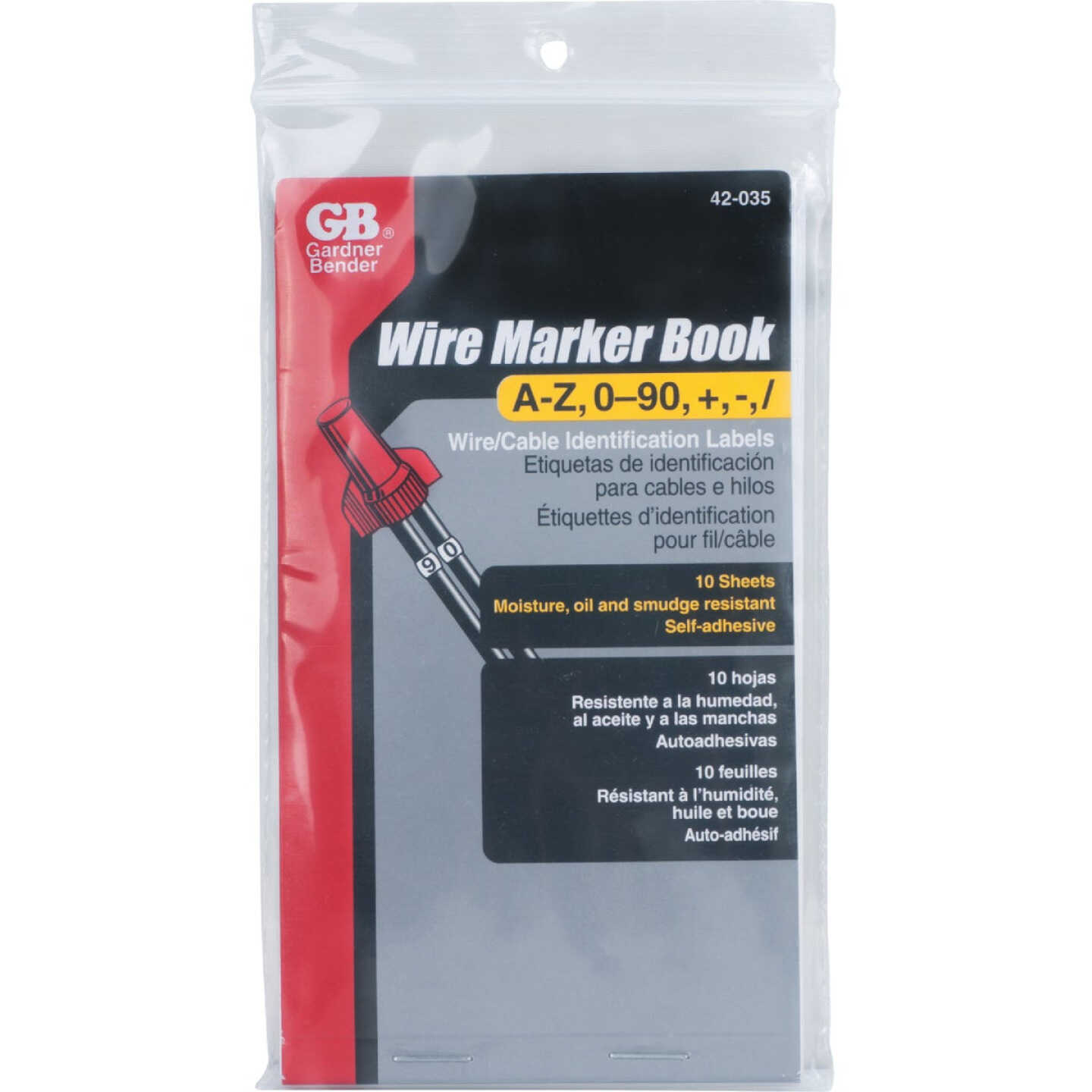 Gardner Bender Nylon-Impregnated Cloth Self-Adhesive Wire Label Book Image 1