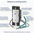 Leviton Decora White 120VAC In-Wall Humidity Sensor and Fan Control Switch for Bathroom Exhaust Fan Image 3