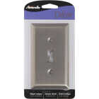 Amerelle 1-Gang Stamped Steel Toggle Switch Wall Plate, Antique Nickel Image 1