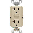 Leviton SmartlockPro Self-Test 20A Ivory Commercial Grade Rounded Corner 5-20R GFCI Outlet Image 2