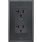 Leviton SmartlockPro Self-Test 20A Black Commercial Grade 5-20R GFCI Outlet with Wall Plate Image 2