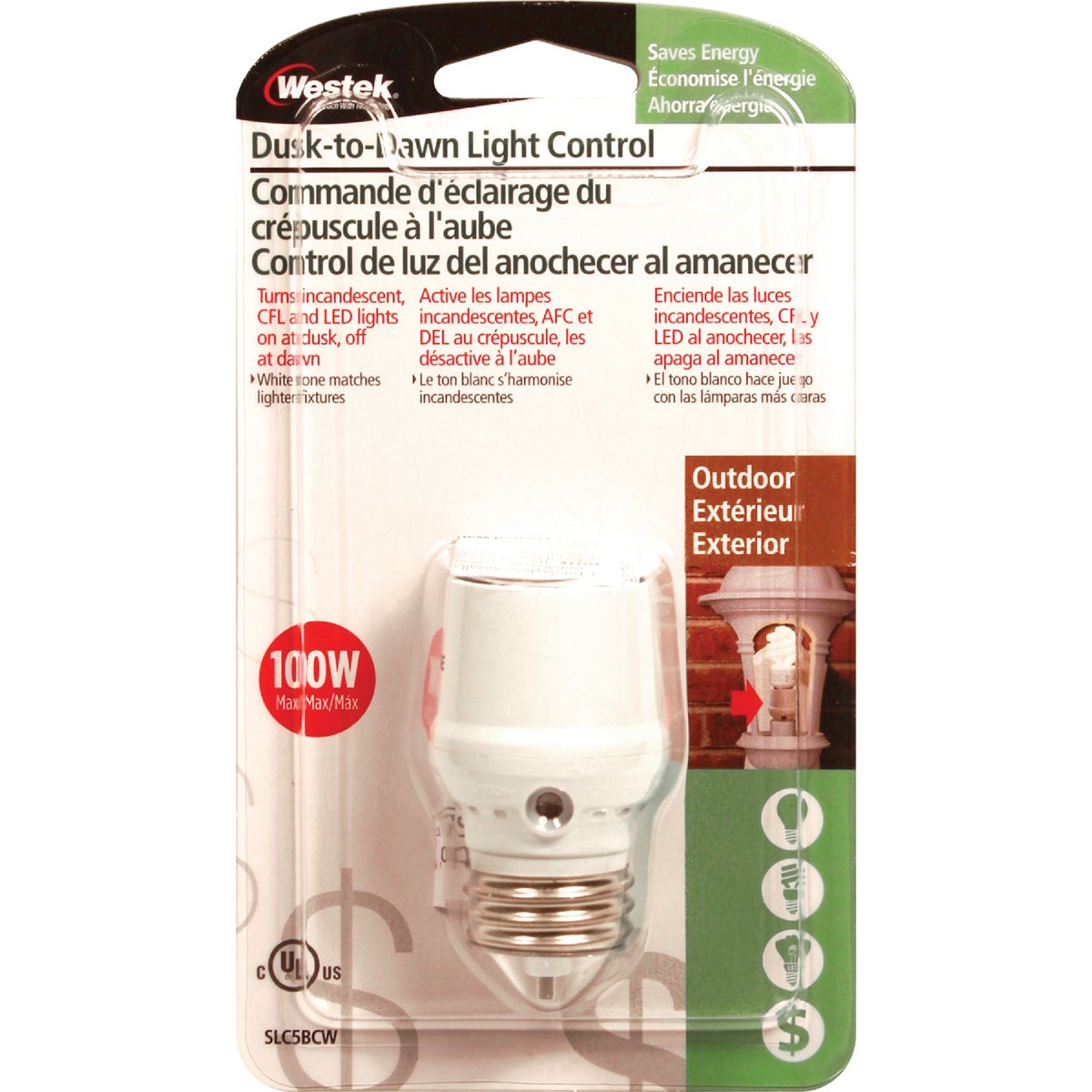 Westek Screw-In White Dusk To Dawn Photocell Lamp Control Image 2