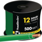Southwire 500 Ft. 12 AWG Solid Green THHN Electrical Wire Image 1