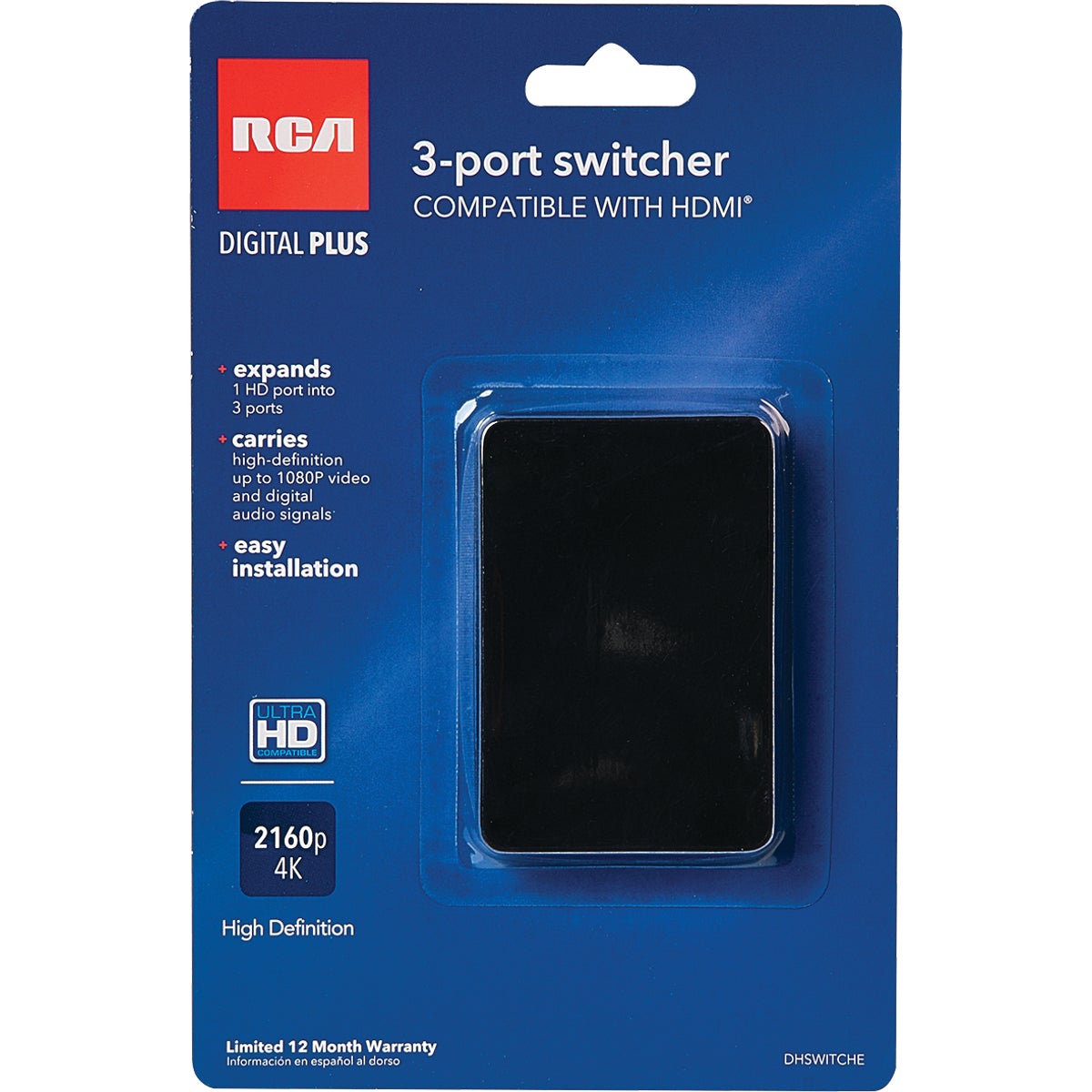 RCA 1 HDMI Port to 3 HDMI Port Switcher Adapter Image 2