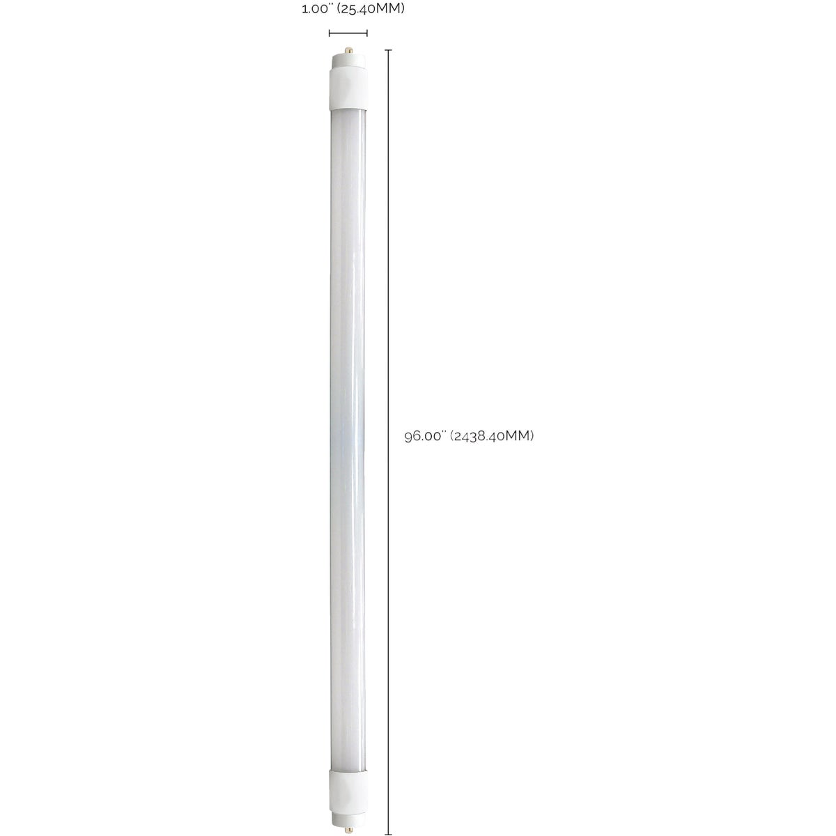 Satco 59W Equivalent 96 In. Cool White T8 Single Pin Ballast Bypass DLC Certified LED Tube Light Bulb Image 2