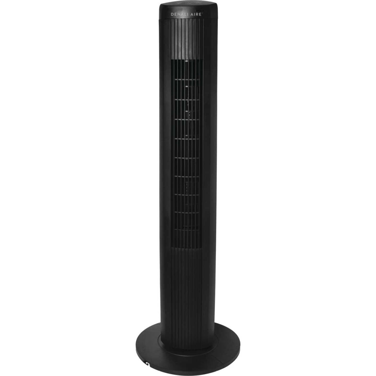 Denali Aire 40 In. Black 3-Speed Oscillating Digital Tower Fan with Remote Image 1