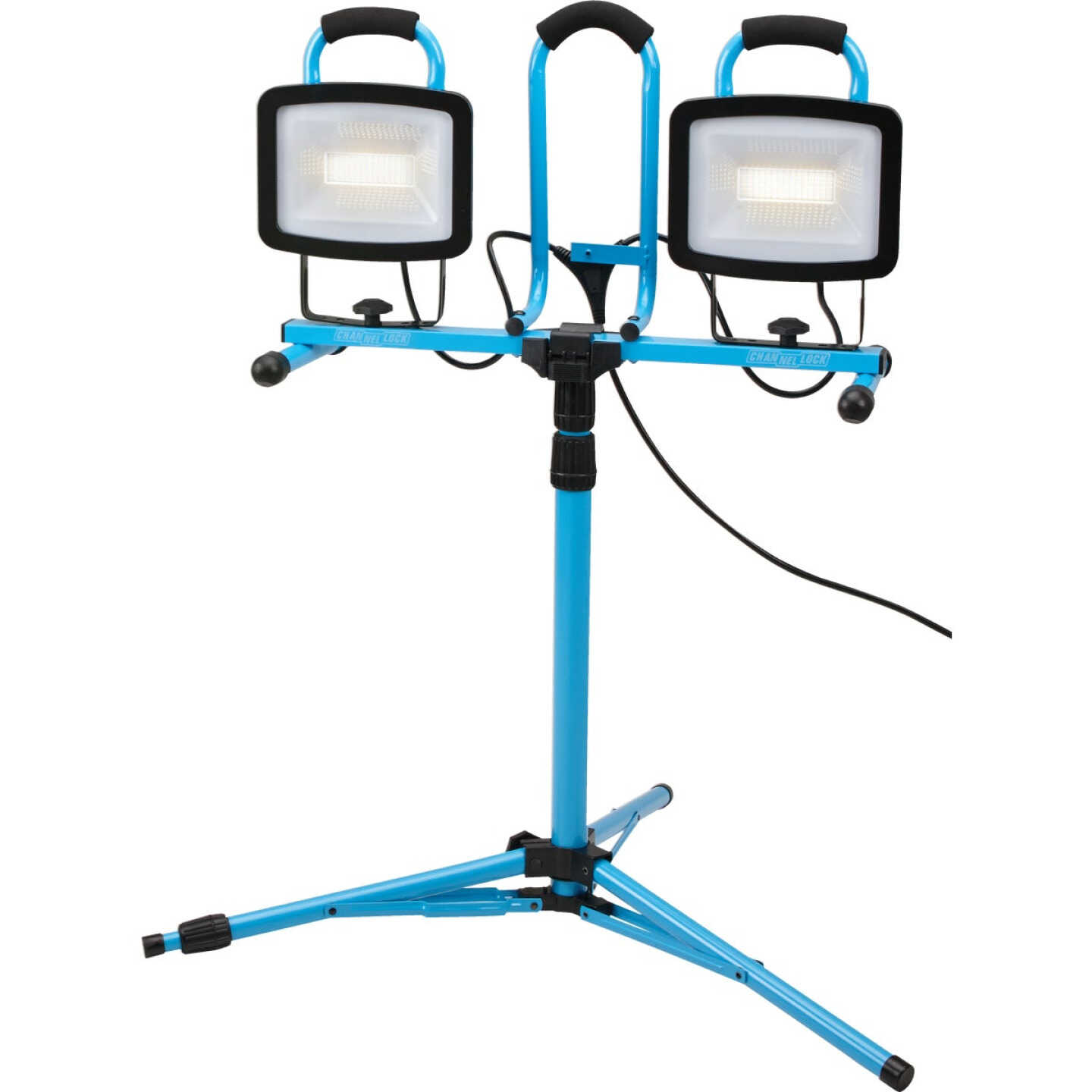 Channellock 13,200 Lm. LED Twin Head Tripod Stand-Up Work Light Image 1