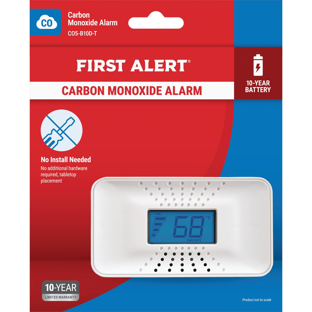 First Alert CO710 10-Year Battery Electrochemical Multi Function Carbon Monoxide Alarm