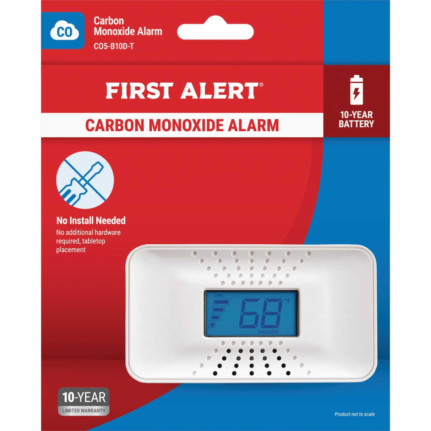 First Alert CO710 10-Year Battery Electrochemical Multi Function Carbon Monoxide Alarm Image 1