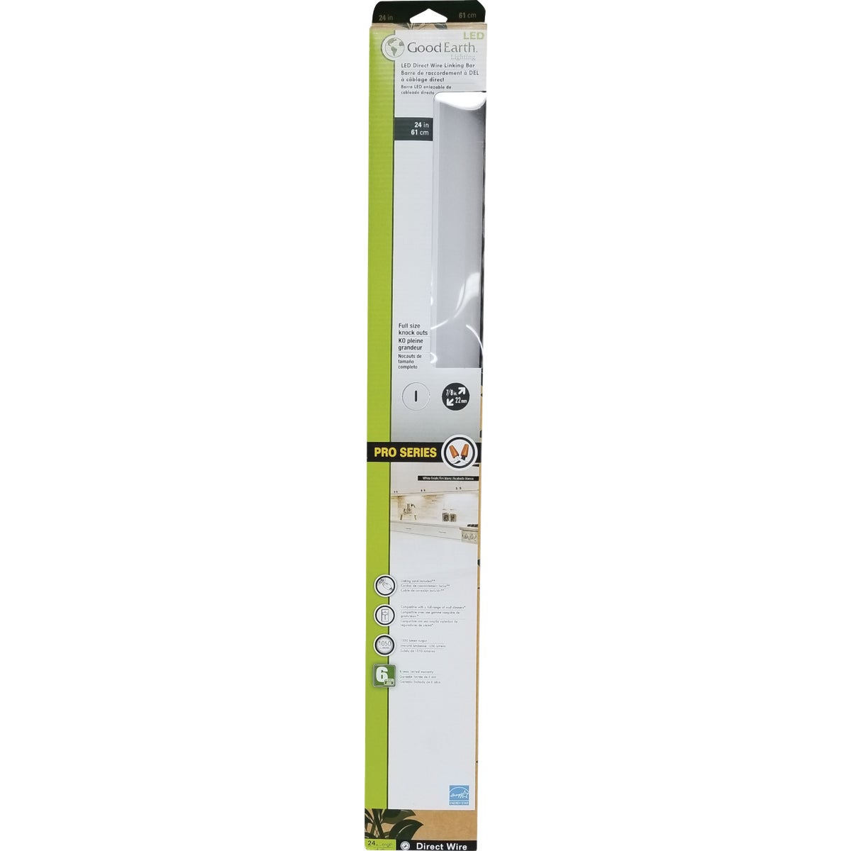 Good Earth Lighting 24 In. Direct Wire White LED Under Cabinet Light Bar Image 3