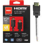 RCA 12 Ft. Black 4K Ultra HD Digital Plus HDMI Cable Image 1