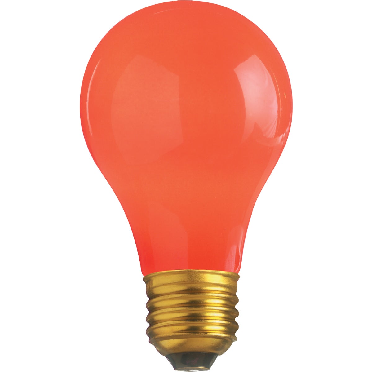 Satco 25W Ceramic Red Medium A19 Incandescent Party Light Bulb  Image 1