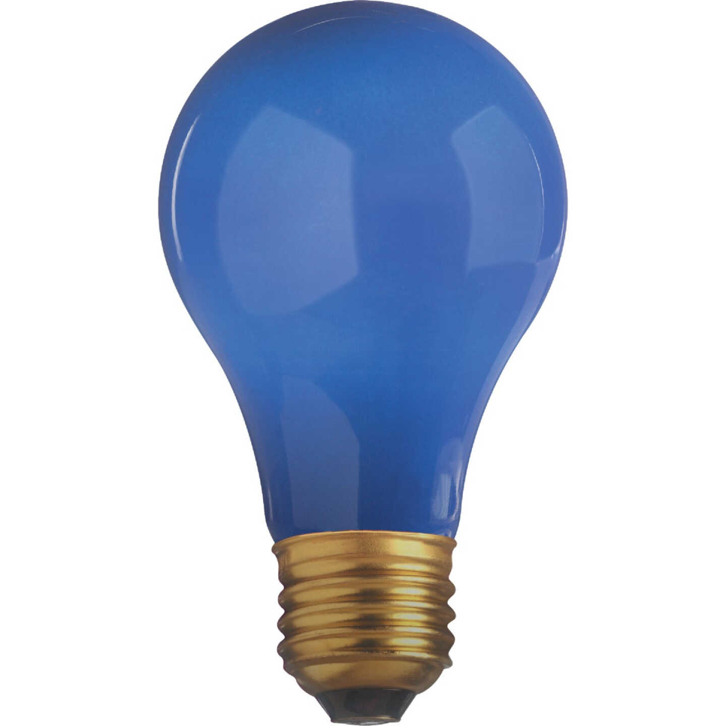 Satco 25W Ceramic Blue Medium A19 Incandescent Party Light Bulb Image 1