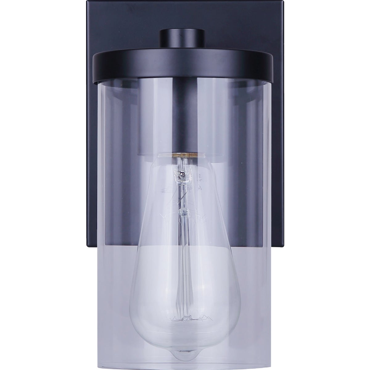 Canarm Britton 1-Light Black Vanity Bath Light Fixture, Clear Glass Image 5