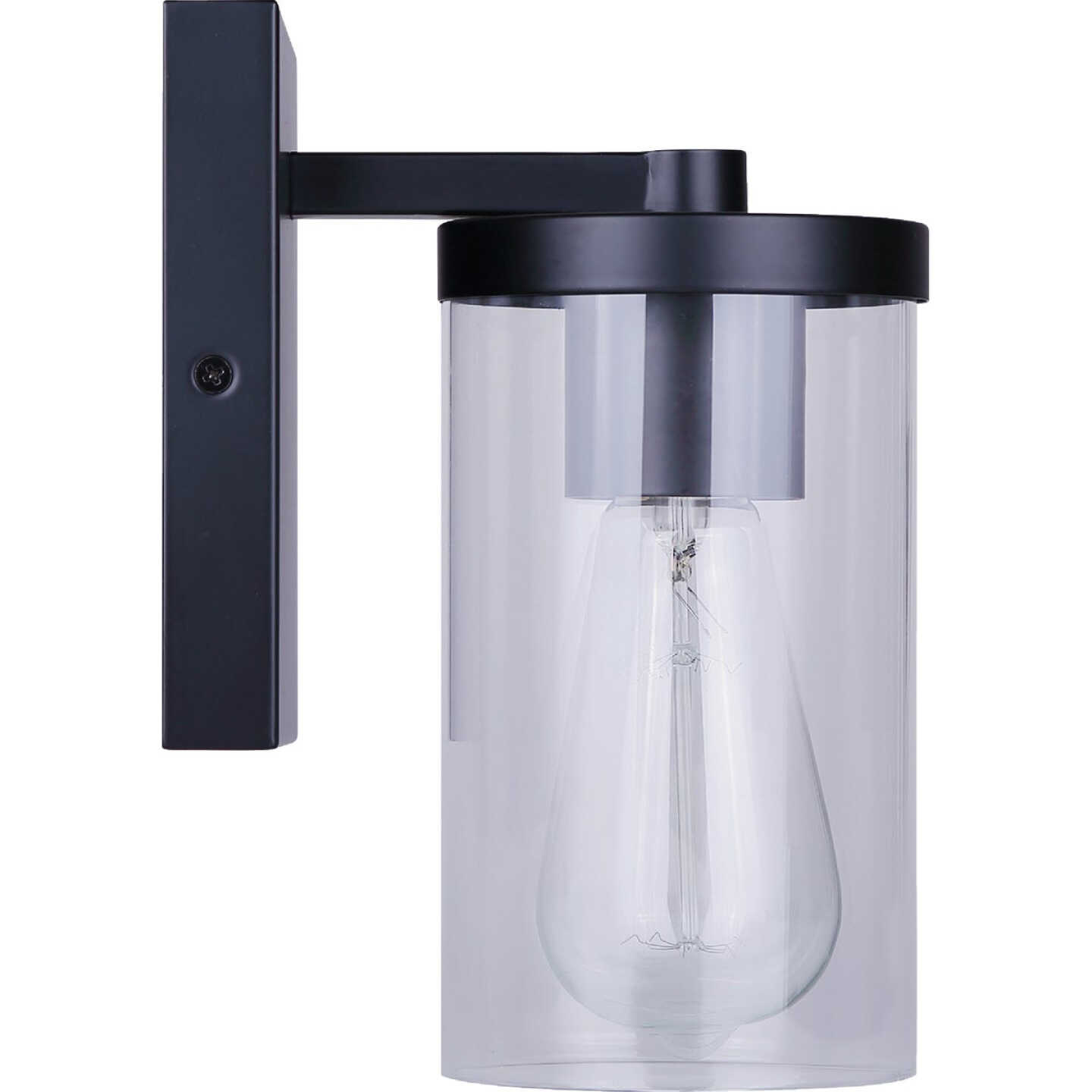 Canarm Britton 1-Light Black Vanity Bath Light Fixture, Clear Glass Image 6
