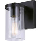 Canarm Britton 1-Light Black Vanity Bath Light Fixture, Clear Glass Image 1
