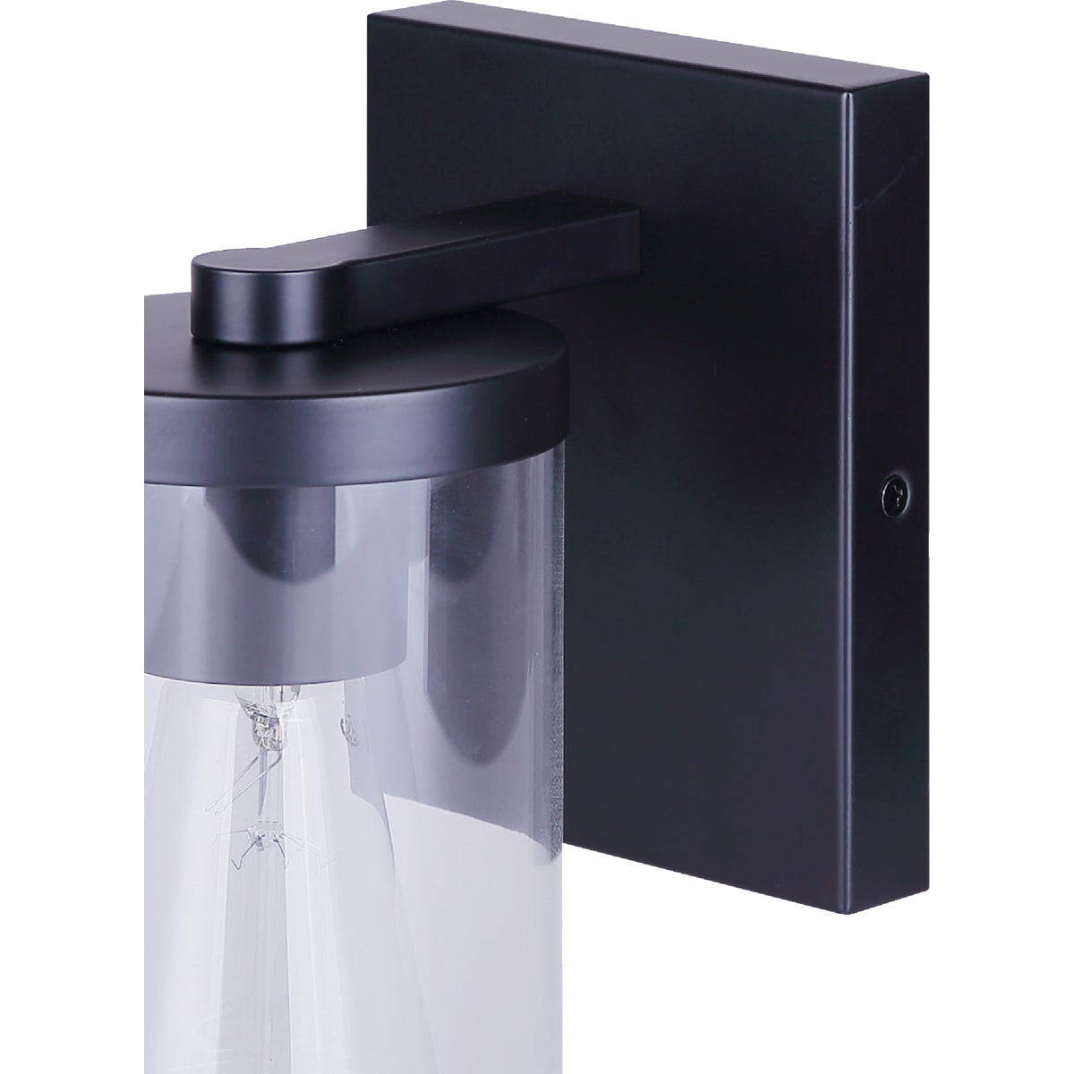 Canarm Britton 1-Light Black Vanity Bath Light Fixture, Clear Glass Image 4