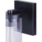 Canarm Britton 1-Light Black Vanity Bath Light Fixture, Clear Glass Image 4