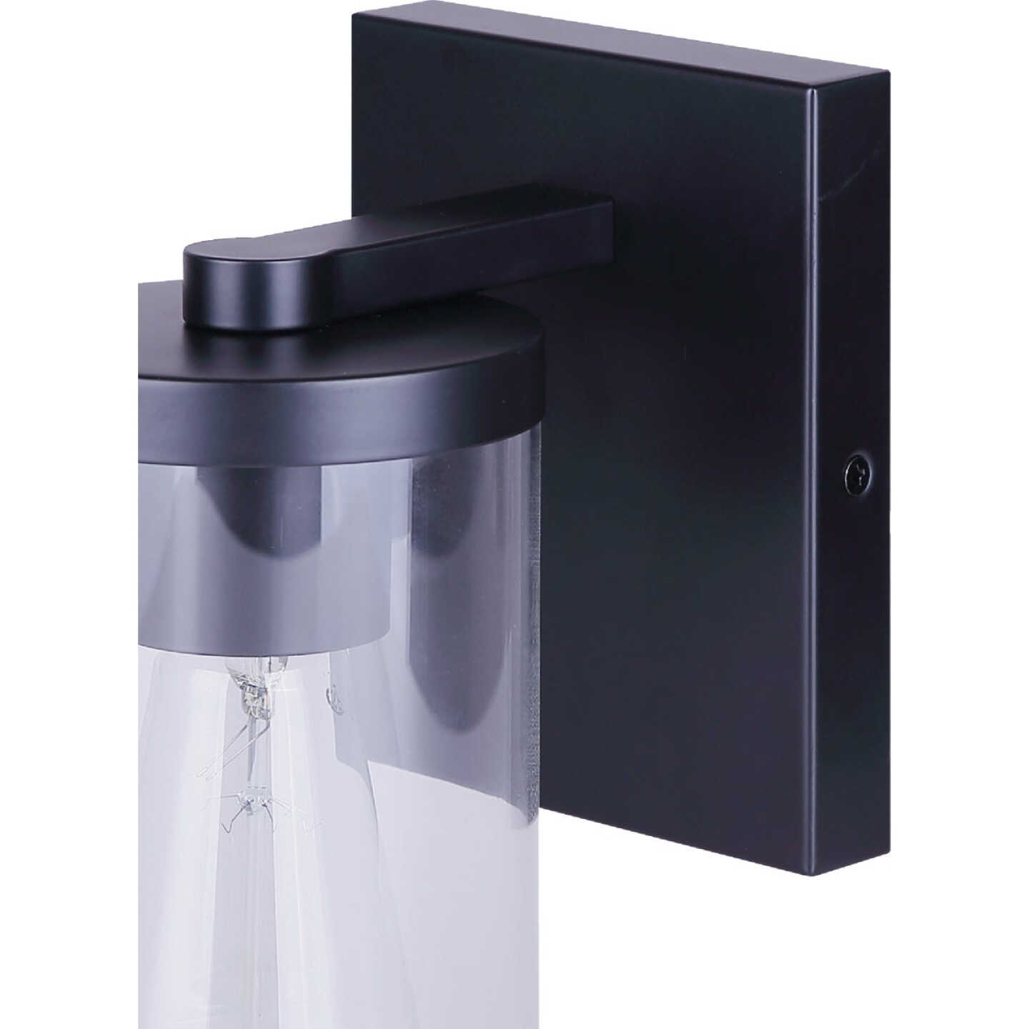 Canarm Britton 1-Light Black Vanity Bath Light Fixture, Clear Glass Image 4