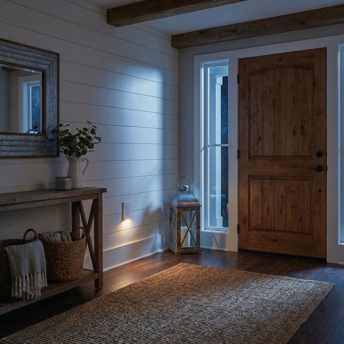 Amerelle LumiCover 1-Gang Universal Duplex Wallplate with Built-In Night Light, White Image 3