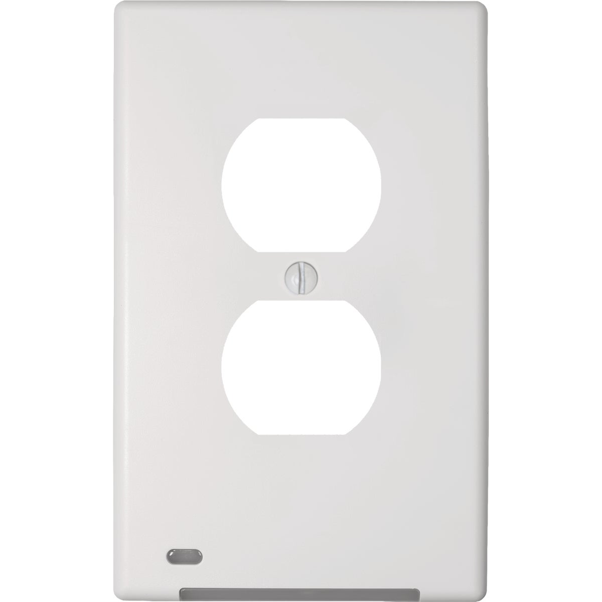 Amerelle LumiCover 1-Gang Universal Duplex Wallplate with Built-In Night Light, White