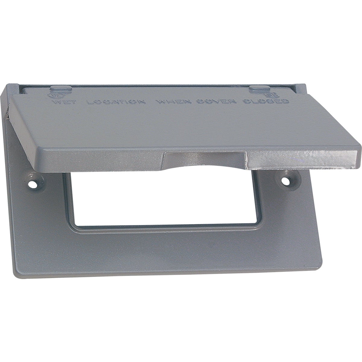 Southwire Single Gang Horizontal Gray Weatherproof GFCI Cover
