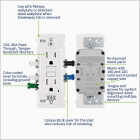 Leviton Lever Edge Self-Test 15A White Tamper-Resistant GFCI Duplex Outlet Image 4