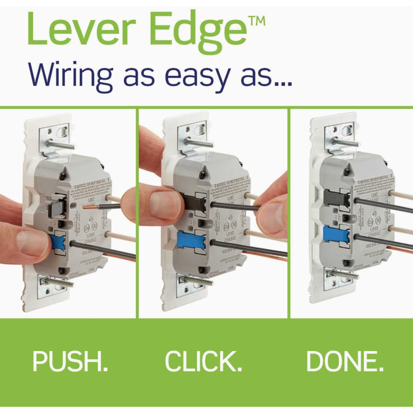 Leviton Lever Edge Self-Test 15A White Tamper-Resistant GFCI Duplex Outlet Image 3