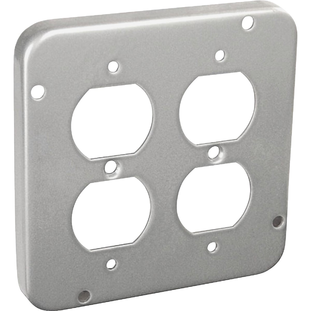Southwire 2-Duplex Receptacles 4-11/16 In. x 4-11/16 In. Square Device Cover