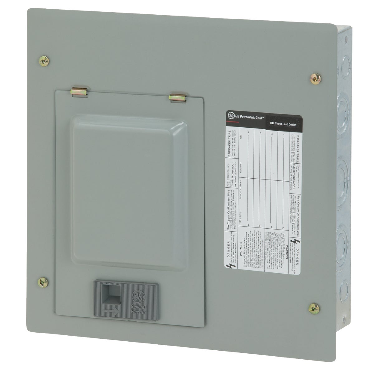 GE PowerMark Gold 125A 6-Space 12-Pole Indoor Convertible Main Lug Load Center Image 2