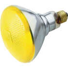 Satco 100W Yellow Medium Base BR38 Incandescent Bug Floodlight Bulb Image 1