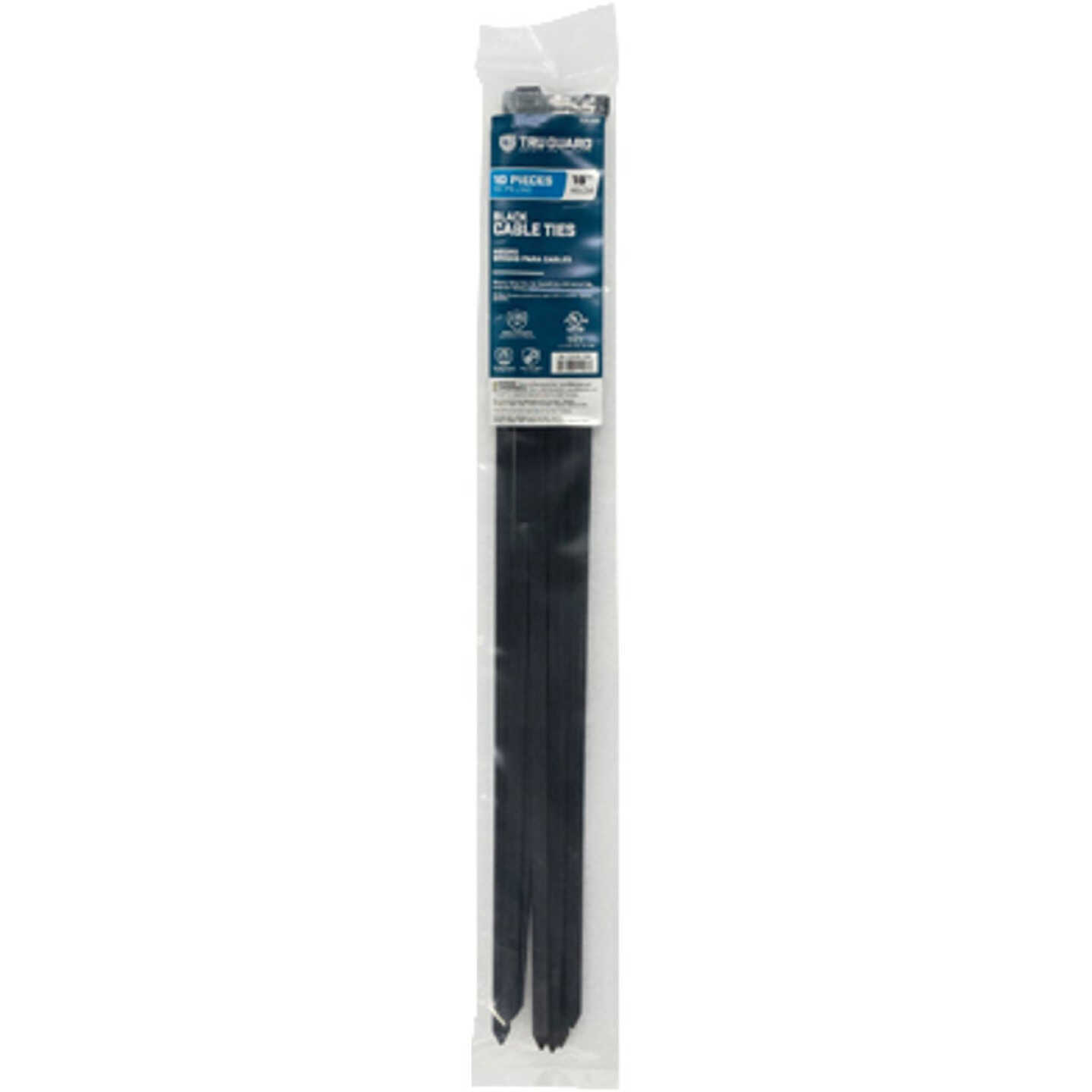 TruGuard 18 In. Black Heavy-Duty Cable Ties (10-Pack) Image 1