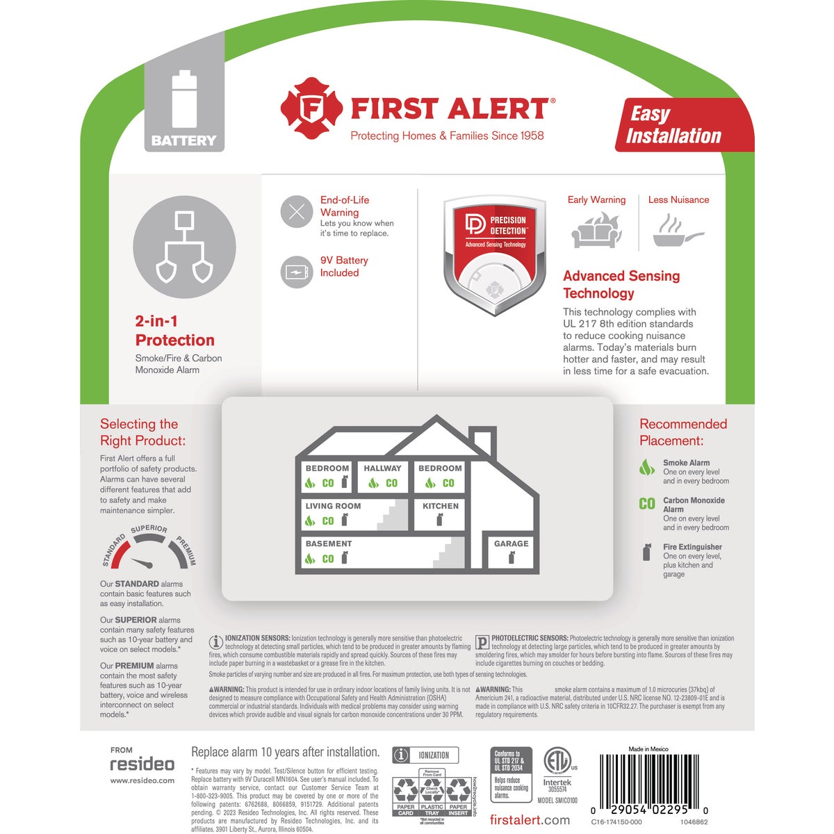 First Alert Battery Powered Ionization Combination Alarm Image 3
