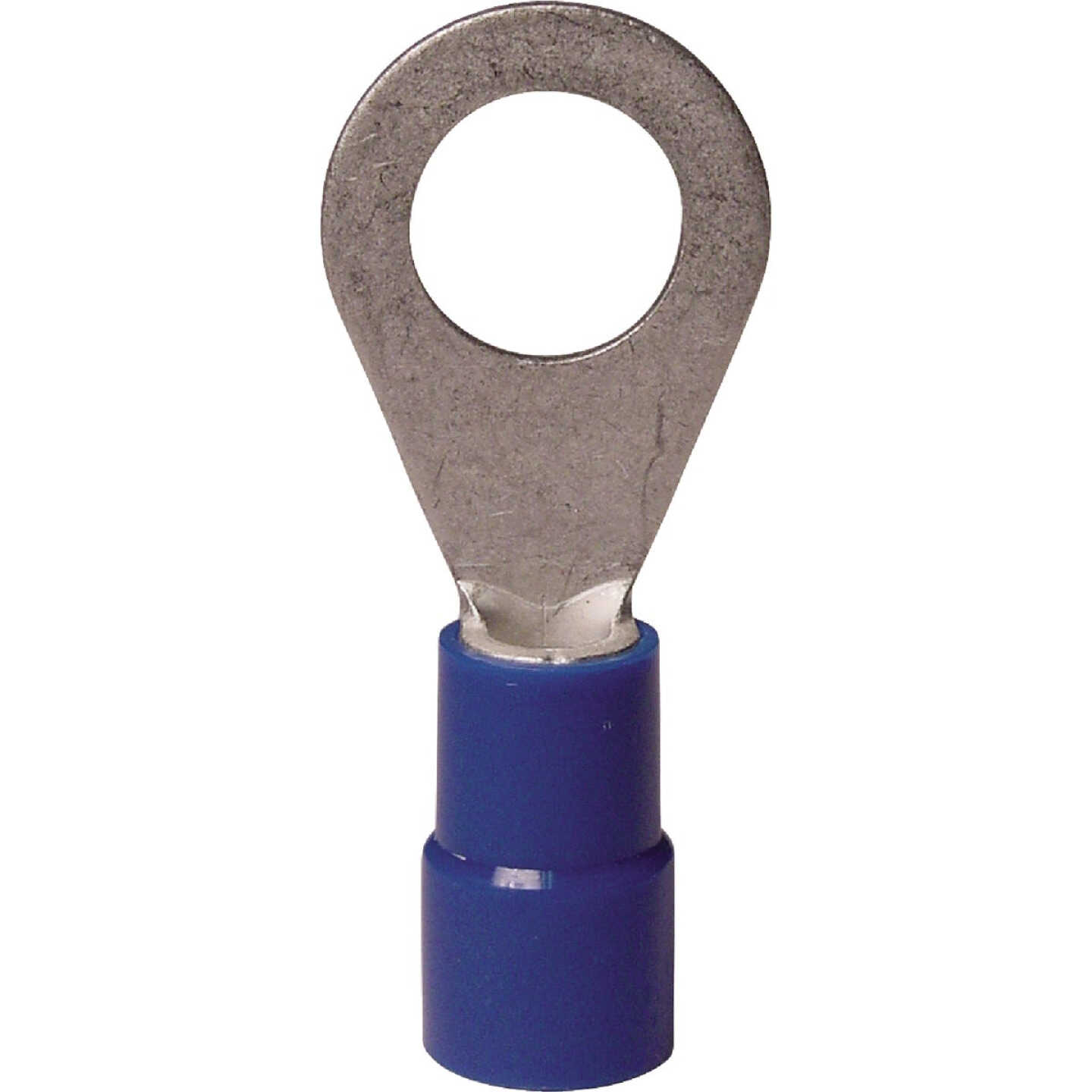 Gardner Bender 16 to 14 AWG #8 to #10 Stud Size Blue Vinyl-Insulated Barrel Ring Terminal (100-Pack) Image 1