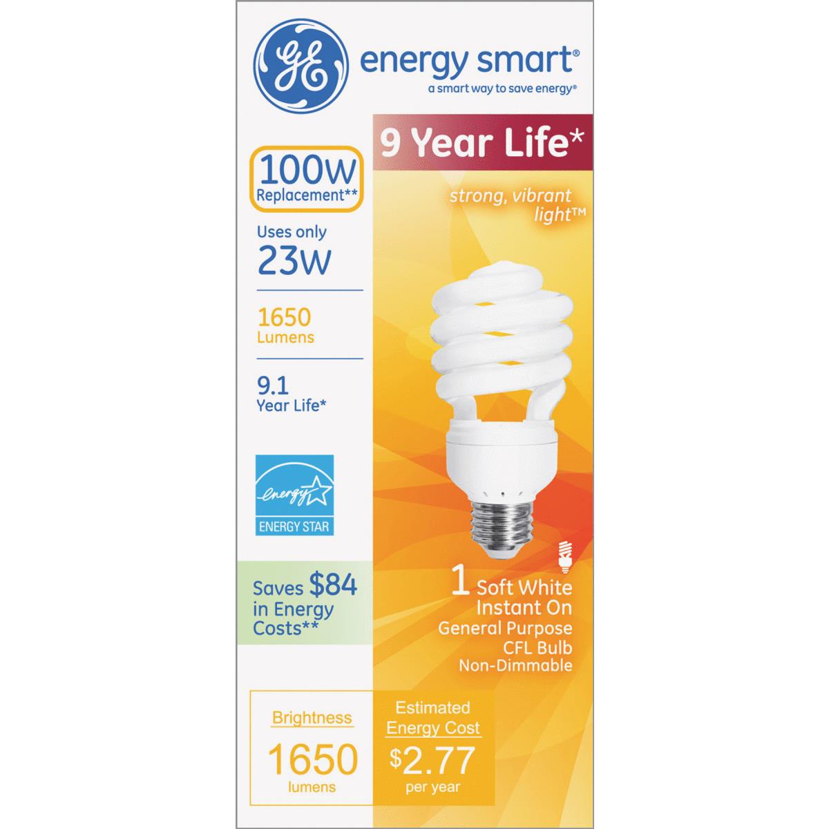 23W SW MED CFL BULB