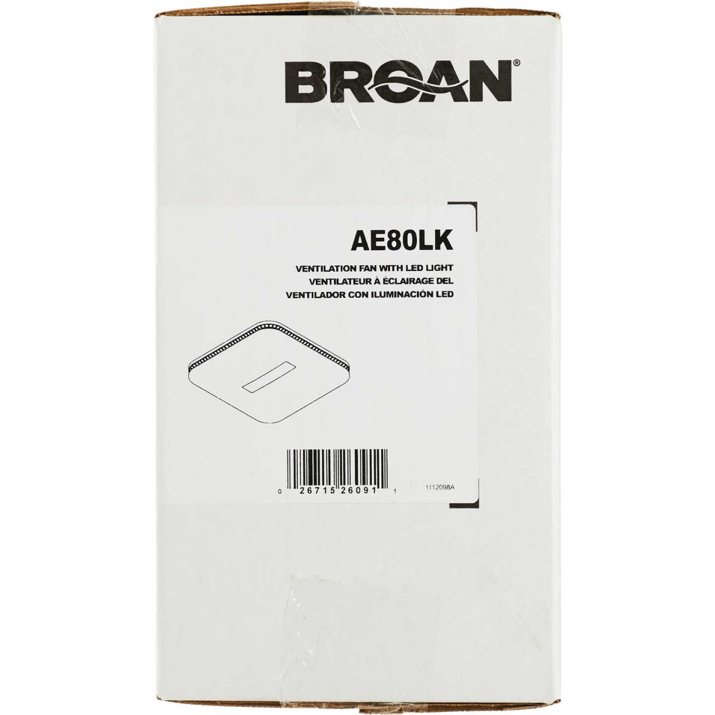 Broan-NuTone CleanCOVER 80 CFM 0.8 Sones 120V Bath Exhaust Fan with LED Light Image 2