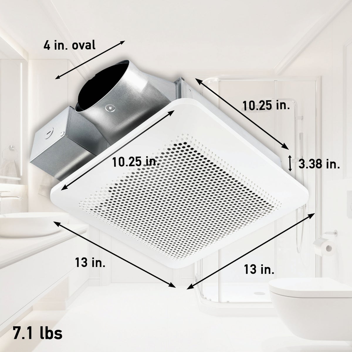 Panasonic Whisper Thin 80/100 CFM Bathroom Exhaust Fan Image 2