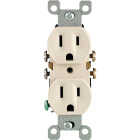 Leviton 15A Light Almond Shallow Grounded 5-15R Duplex Outlet (10-Pack) Image 1