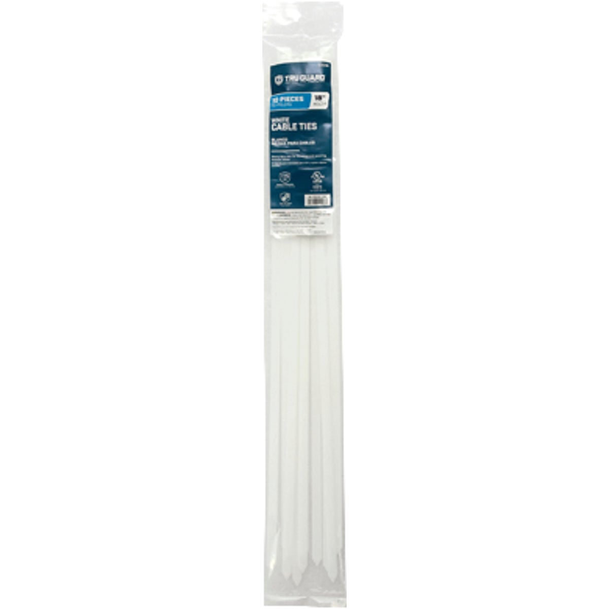 TruGuard 18 In. White Heavy-Duty Cable Ties (10-Pack) Image 1