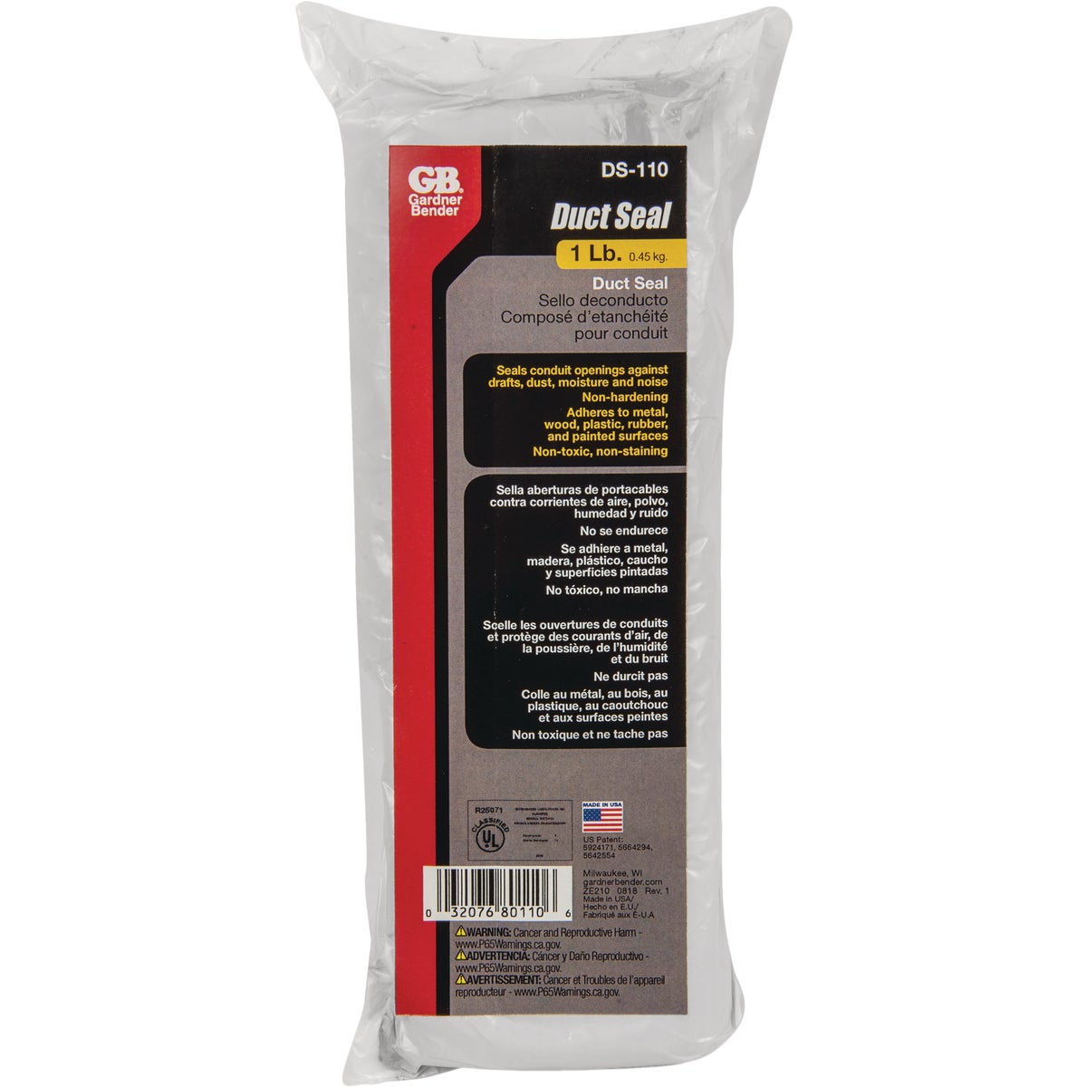 Gardner Bender 1 Lb. Electrical Duct Seal, Gray Image 2
