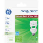 2PK 20W T3 MED CFL BULB Image 1