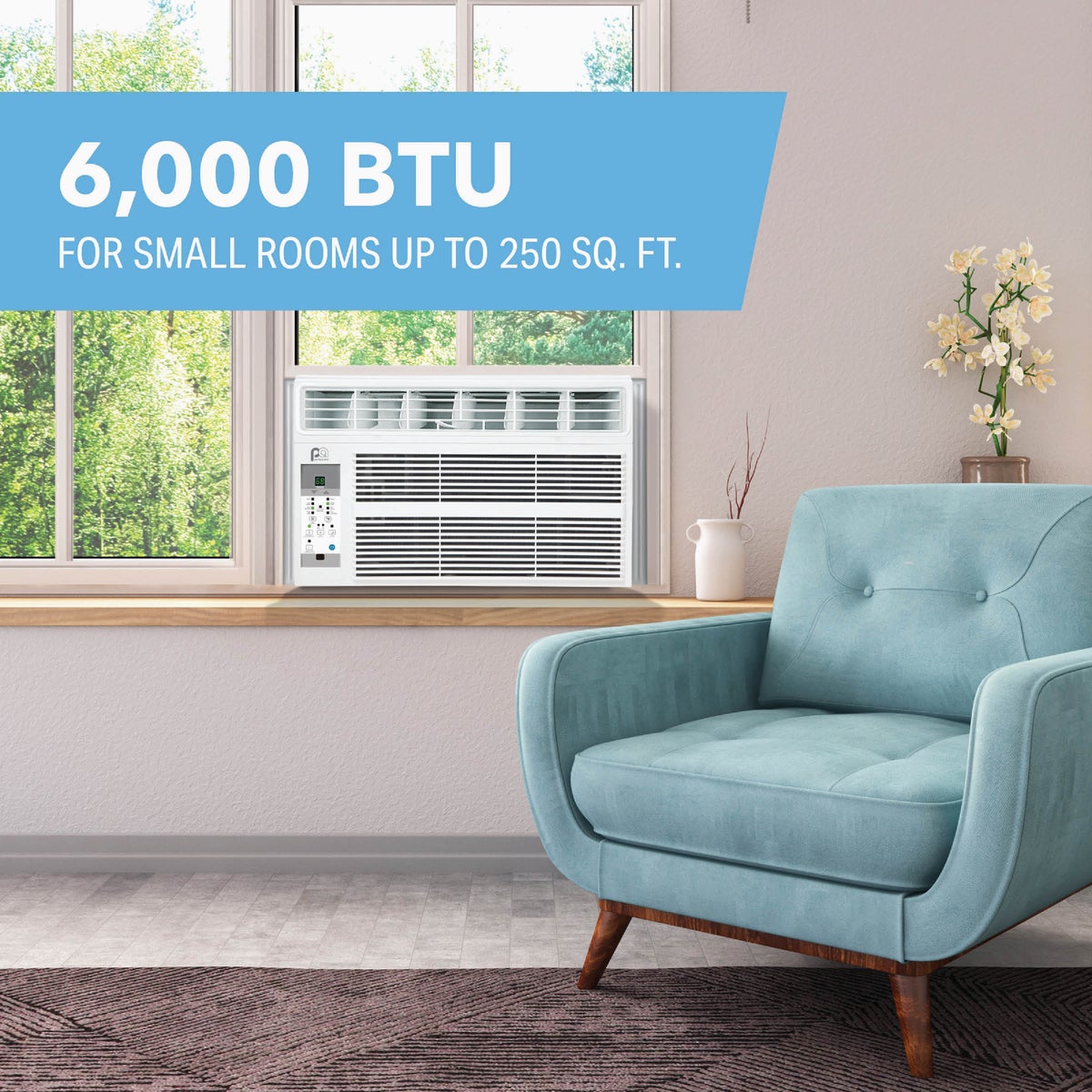 Perfect Aire 6000 BTU 250 Sq. Ft. Window Air Conditioner with Remote Control Image 2