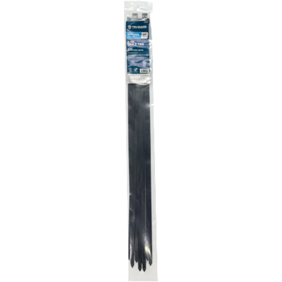 TruGuard 24 In. Black Heavy-Duty Cable Ties (10-Pack) Image 1