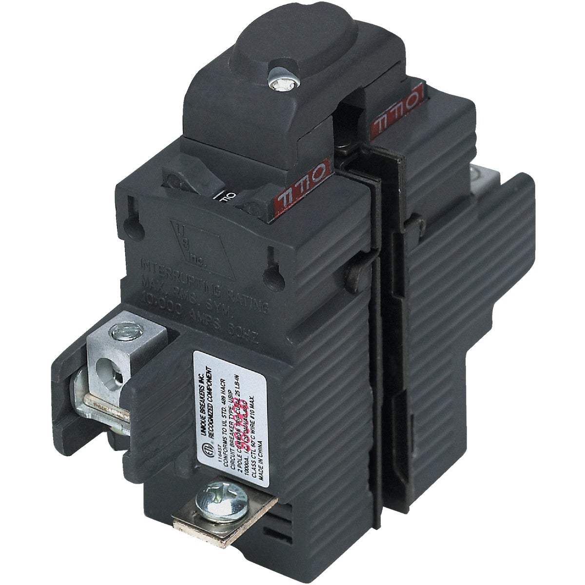 Connecticut Electric 20A Double-Pole Standard Trip Packaged Replacement Circuit Breaker For Pushmatic Image 1