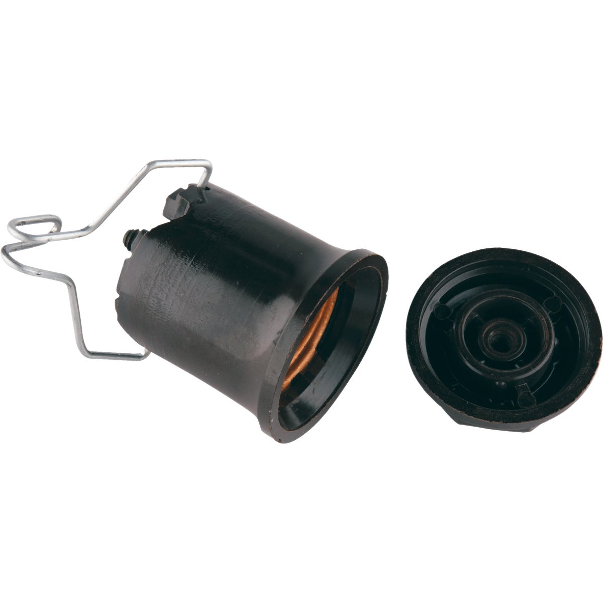 Leviton Keyless Medium Base Black Outdoor Pin Lamp Socket Image 2