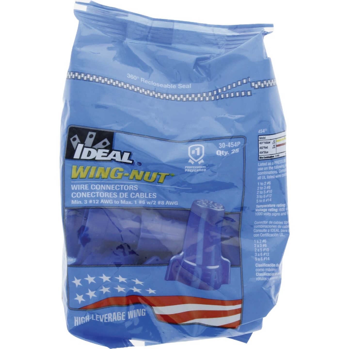 Ideal Wing-Nut Large Blue Copper to Copper Wire Connector (25-Pack) Image 2